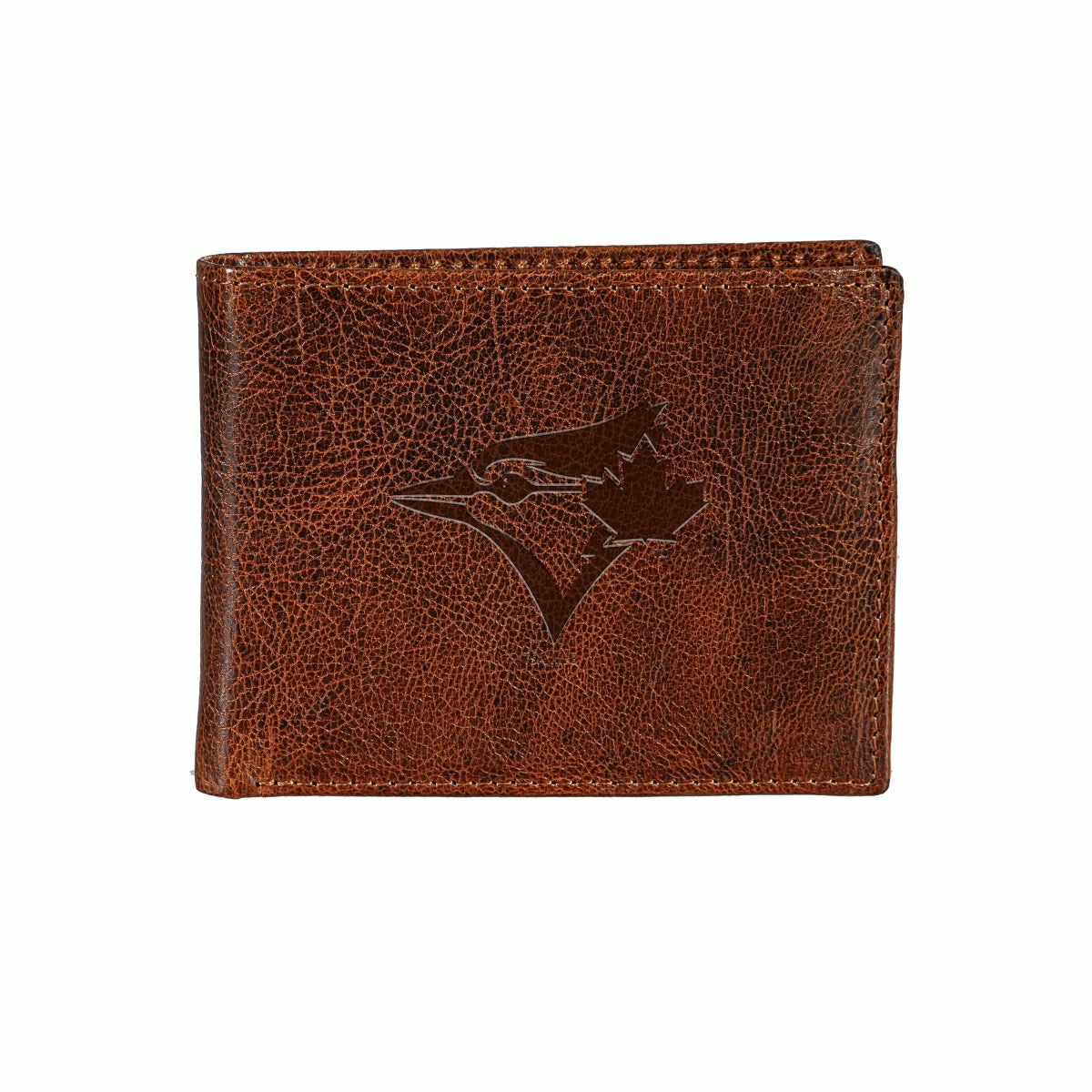 Toronto Blue Jays, Embossed 100% Genuine Tumbled Leather Passcase Bi-F