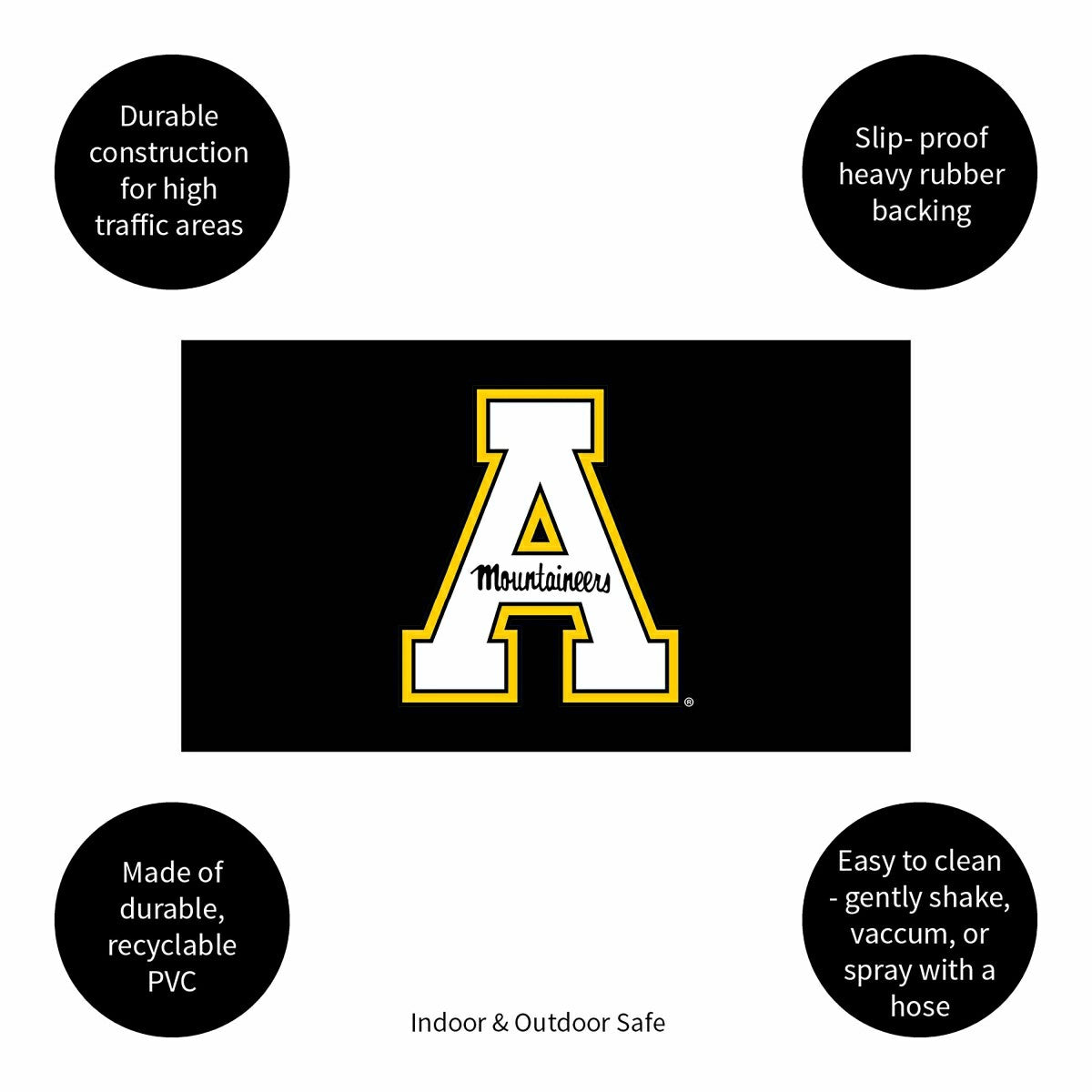 Full Color PVC Mat, 16" x 28", Appalachian State University