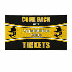 28" x 16" PVC Trapper Mat, Come Back with Tickets, Appalachian State U