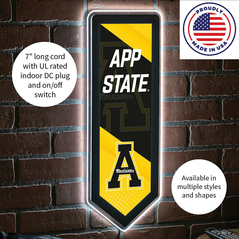 LED Wall Decor, Pennant, Appalachian State University