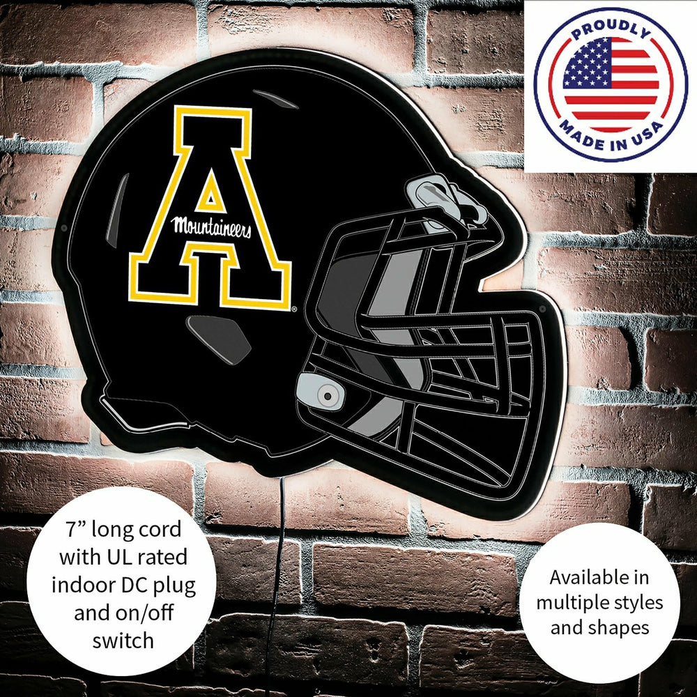 LED Wall Decor, Helmet, Appalachian State University