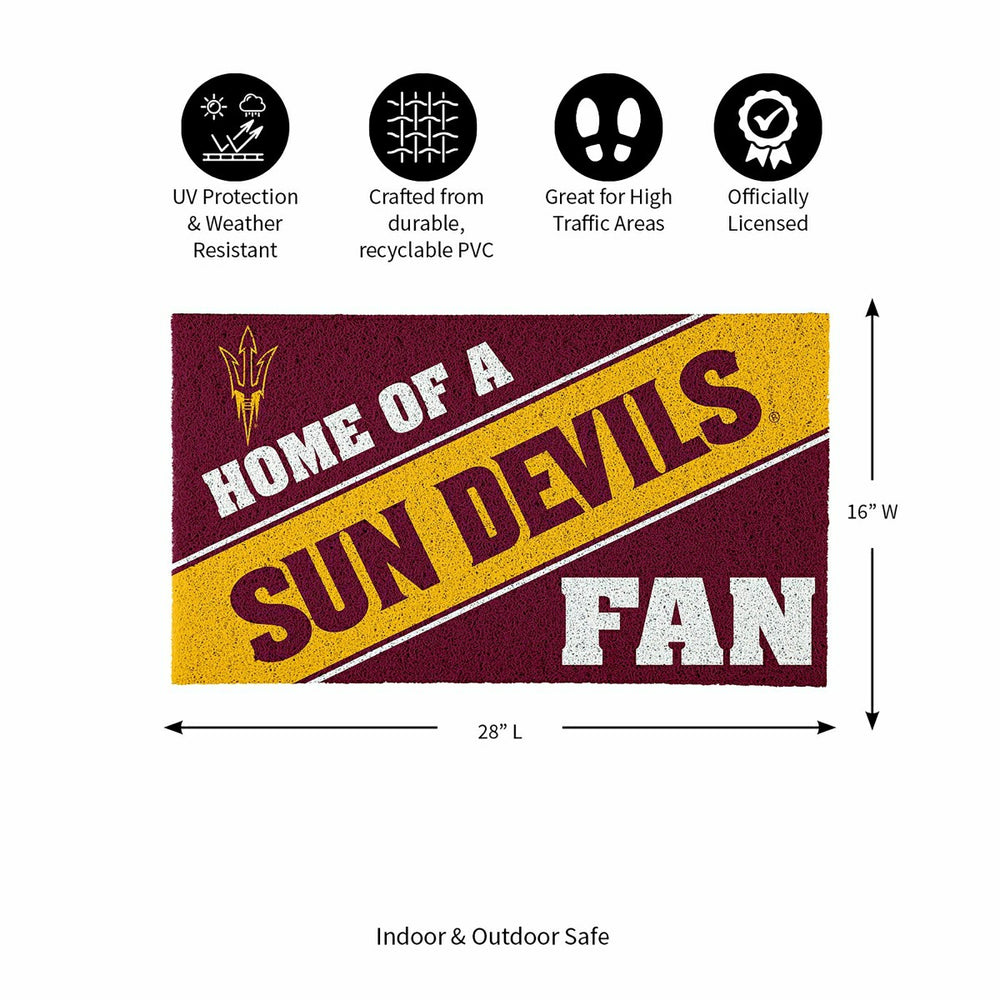 Arizona State University, PVC Mat COLOR, Home of a Fan
