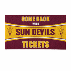 28" x 16" PVC Trapper Mat, Come Back with Tickets, Arizona State Unive