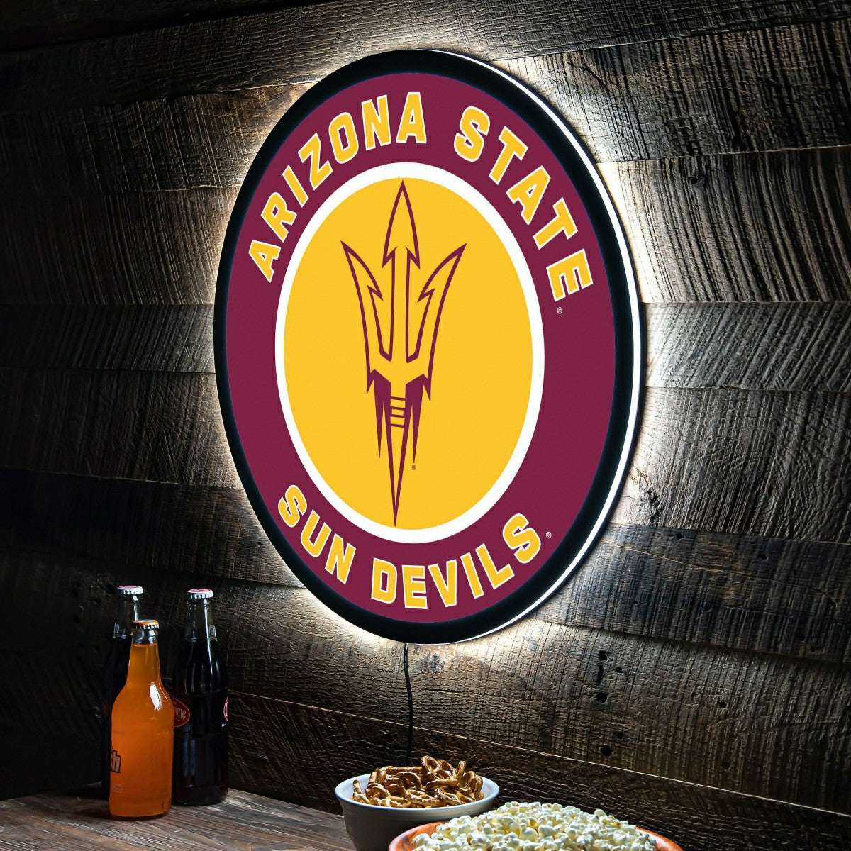 LED Wall Decor, Round, Arizona State University