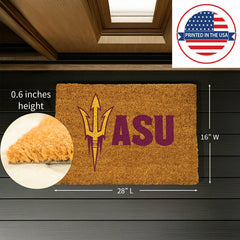 Coir Mat, 16"x28", Arizona State University