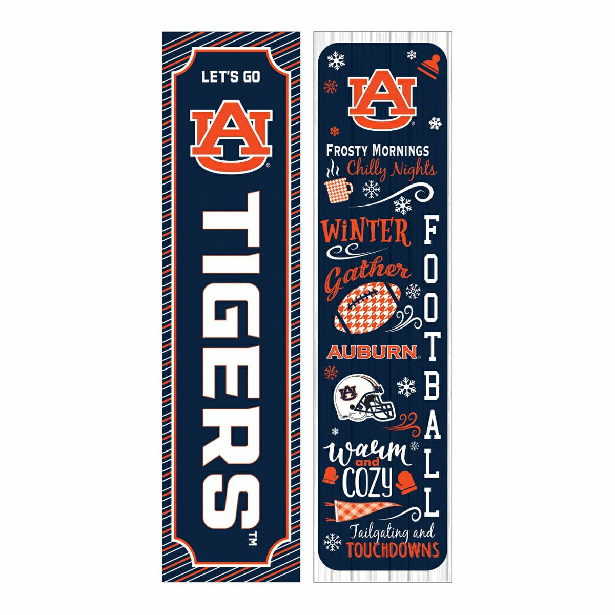 46" Double Sided Leaner, Auburn University, Winter Seasonal