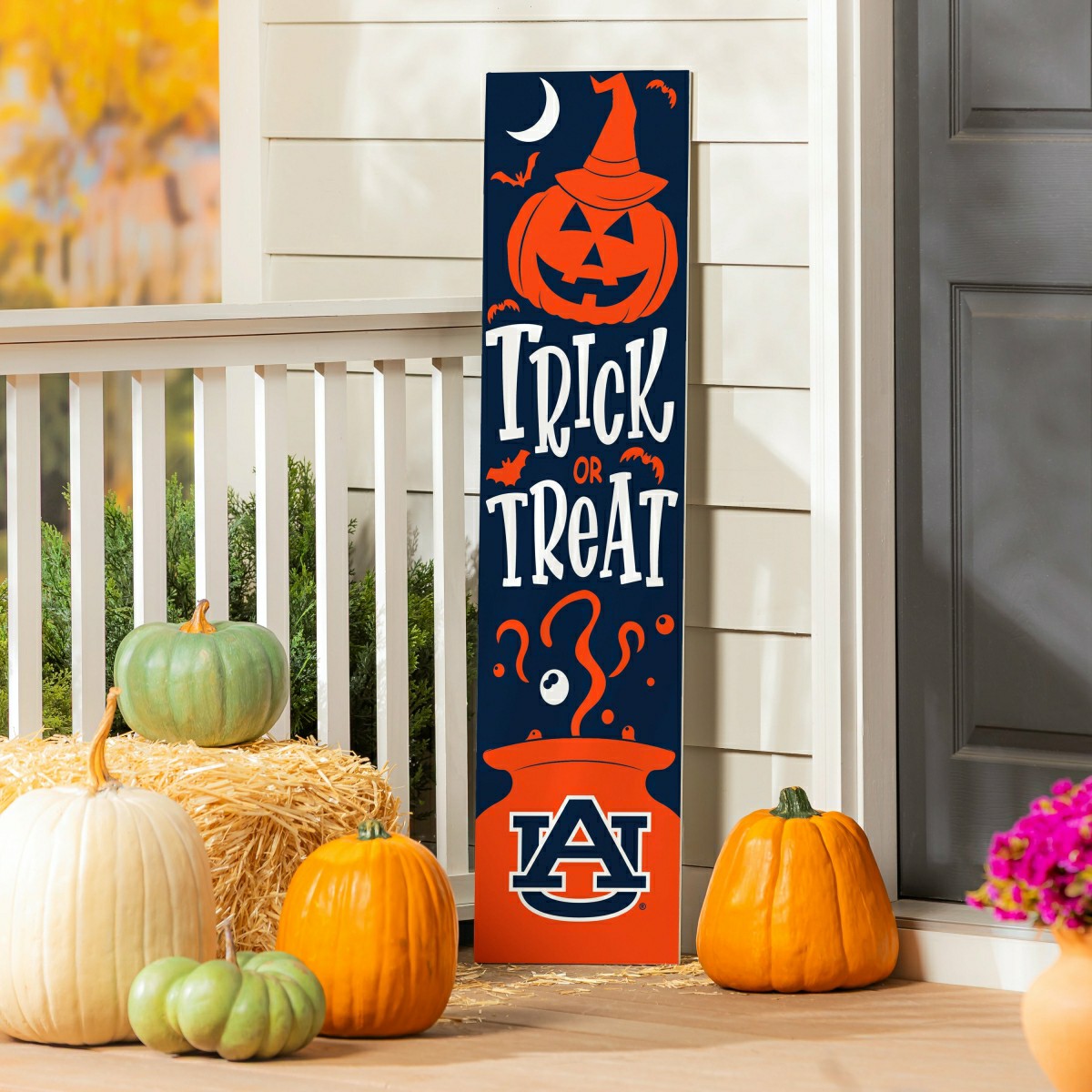 47" Double Sided Leaner, Auburn University, Halloween