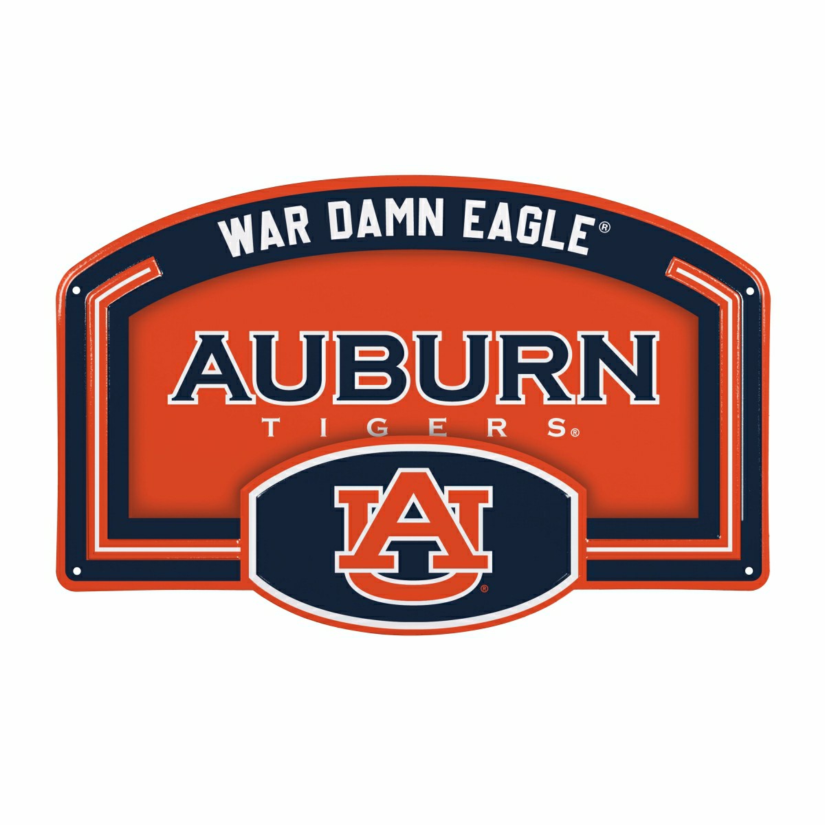 Auburn University USA Embossed Steel Wall Sign, 11" x 17"