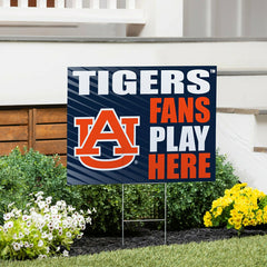 Auburn University Coroplast Yard Sign "Fans Play Here"