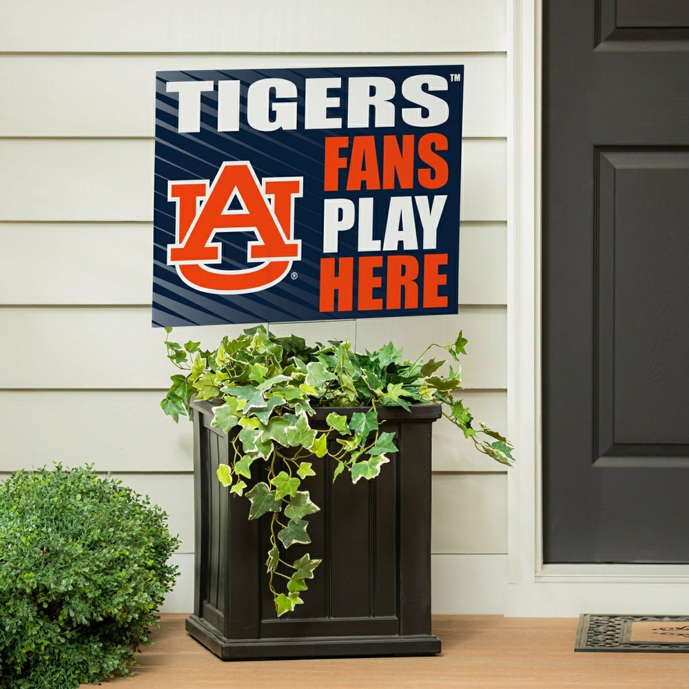 Auburn University Coroplast Yard Sign "Fans Play Here"
