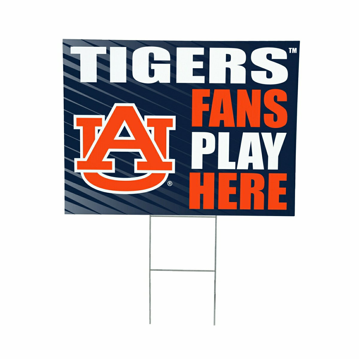 Auburn University Coroplast Yard Sign "Fans Play Here"