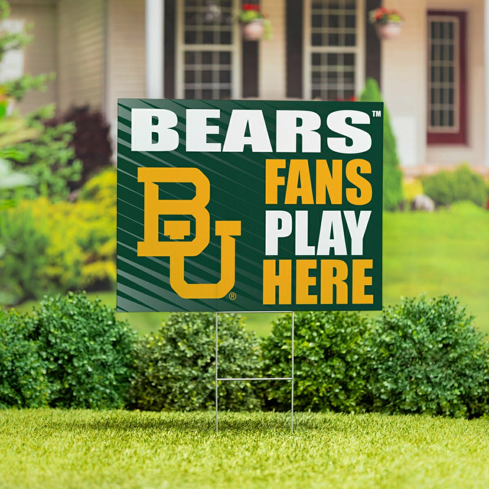 Baylor University Coroplast Yard Sign "Fans Play Here"
