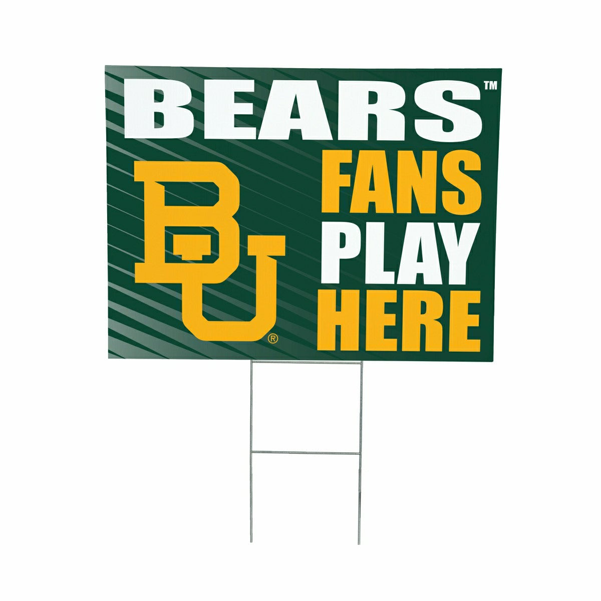 Baylor University Coroplast Yard Sign "Fans Play Here"