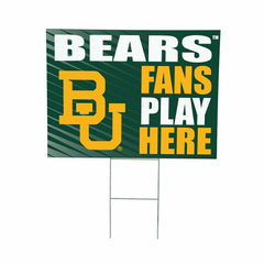 Baylor University Coroplast Yard Sign "Fans Play Here"