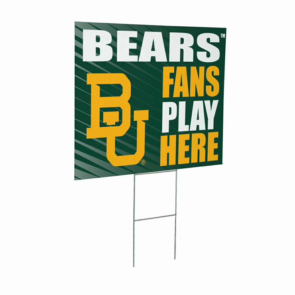 Baylor University Coroplast Yard Sign "Fans Play Here"