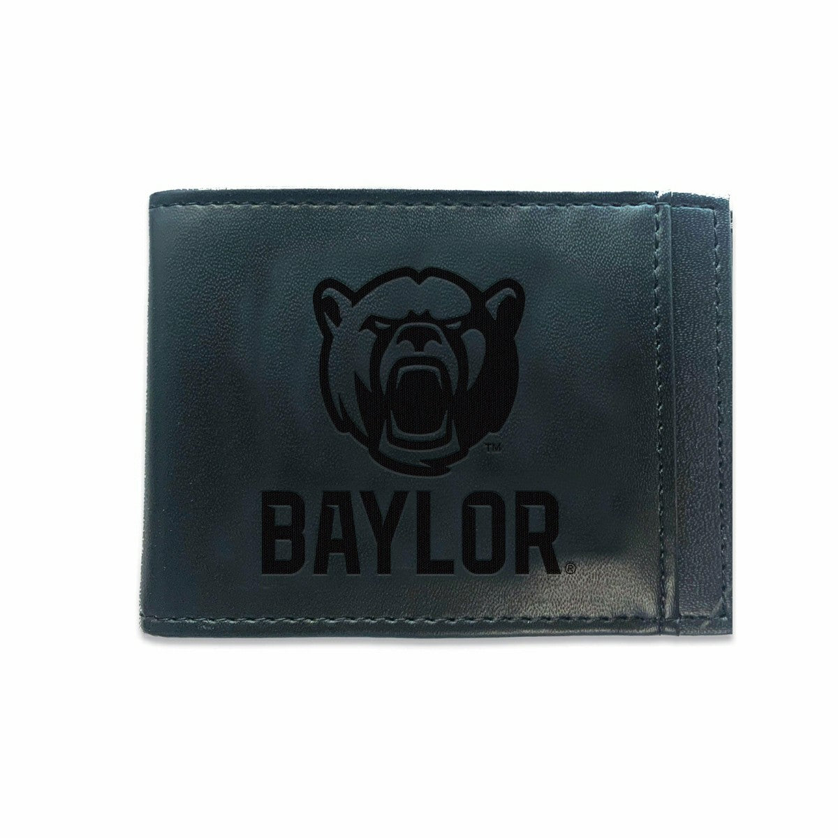 Front Pocket Wallet w/ RFID Blocking, Baylor University, Black
