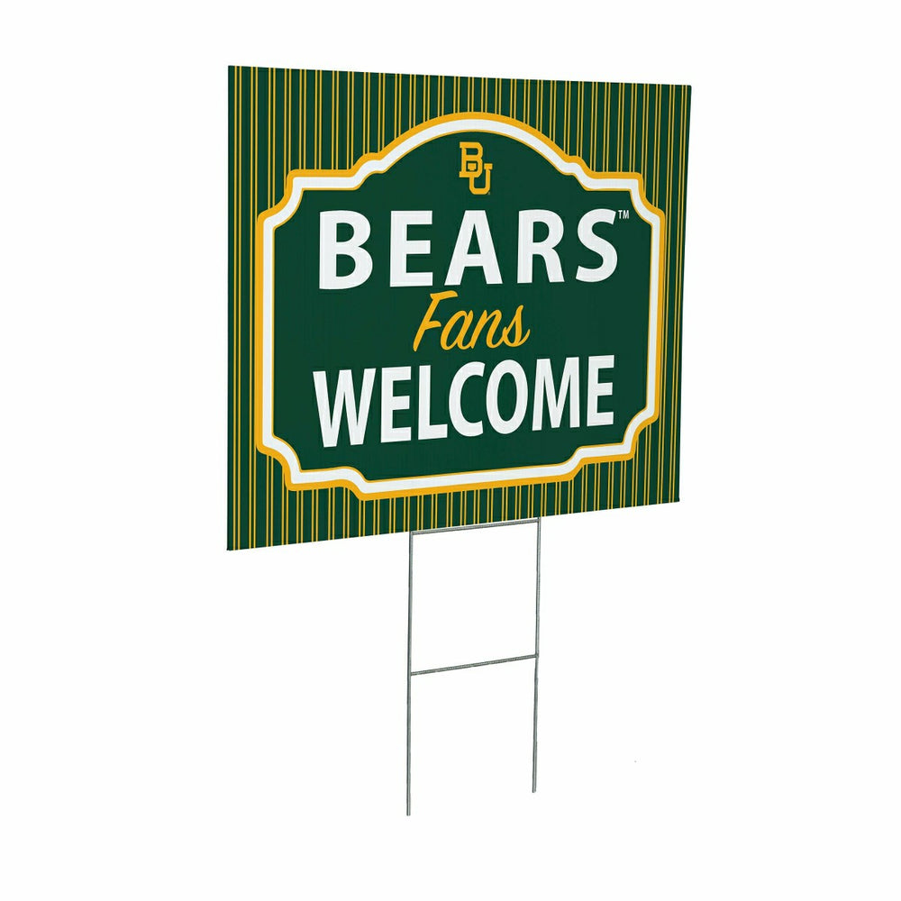 Baylor University Coroplast Yard Sign, "Fans Welcome"
