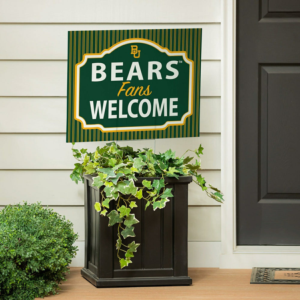 Baylor University Coroplast Yard Sign, "Fans Welcome"