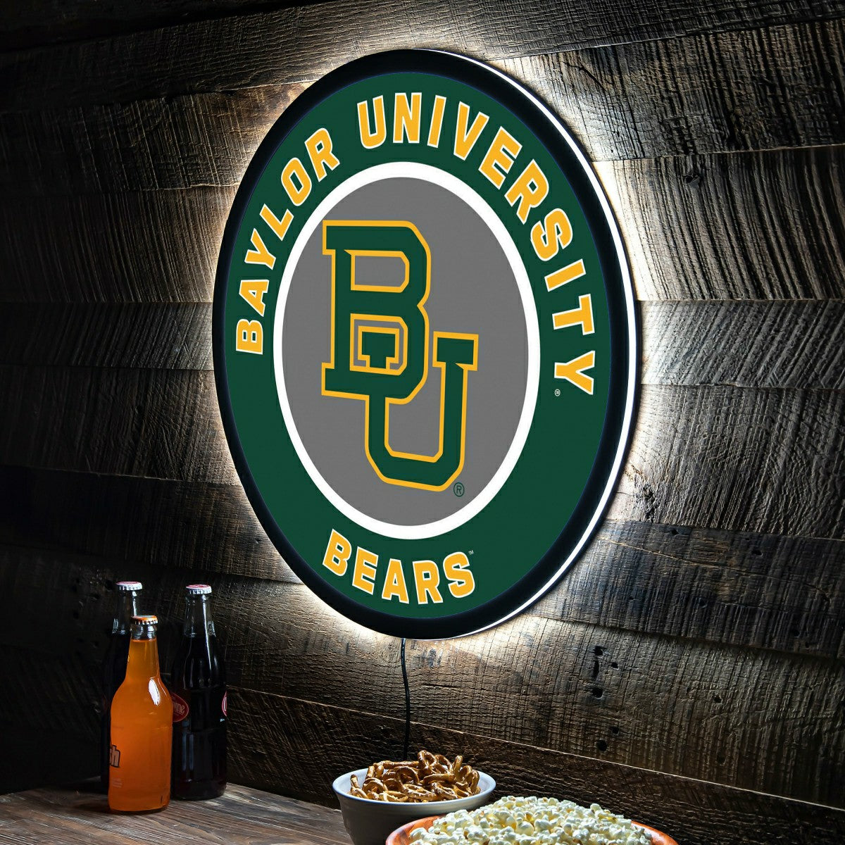 LED Wall Decor, Round, Baylor University