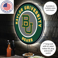 LED Wall Decor, Round, Baylor University