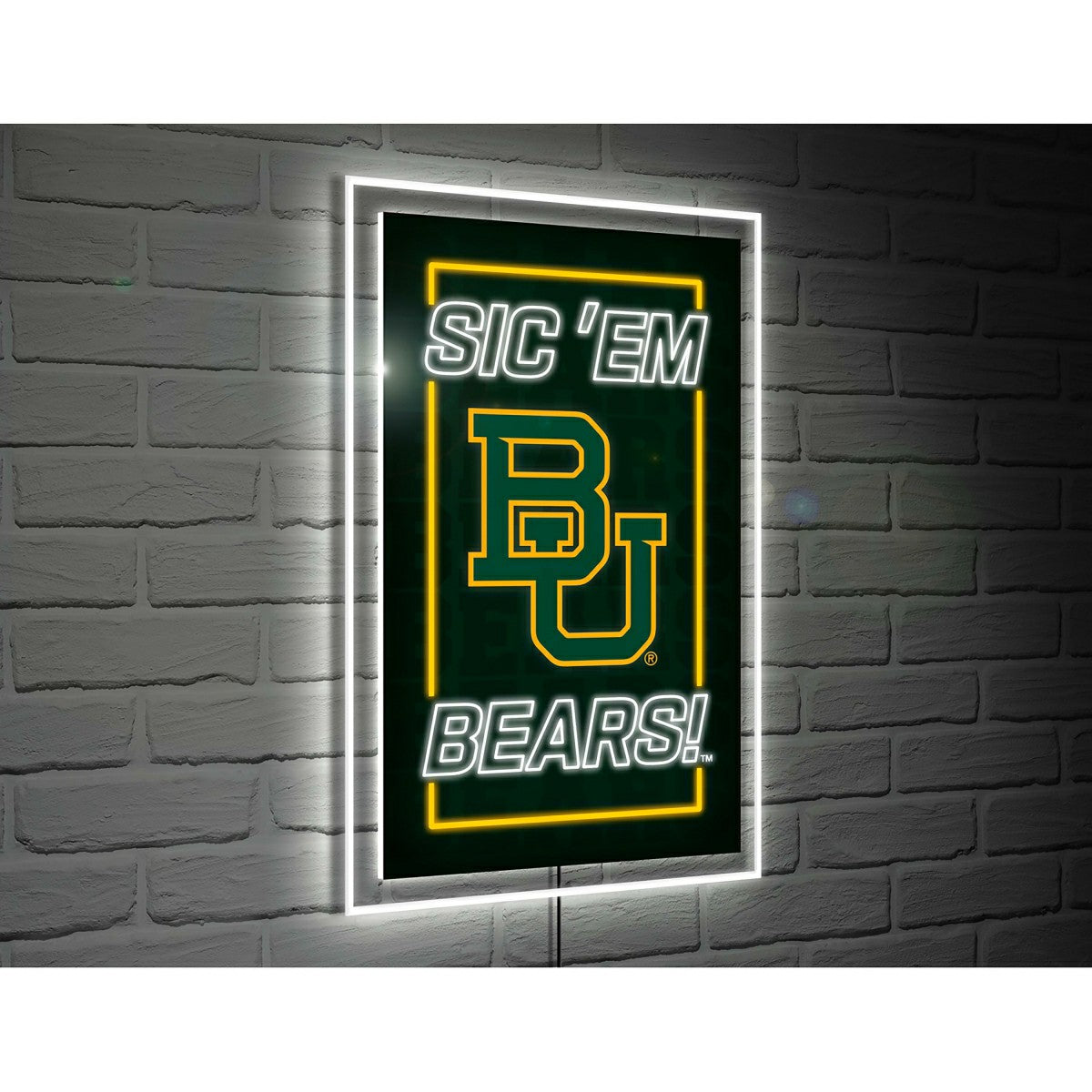 Baylor University College Rectangle Neolite LED Decor