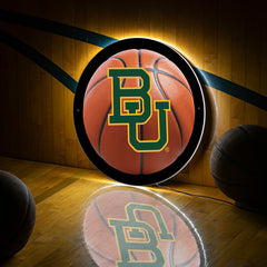 LED Wall Decor, Round, Med, Baylor, Basketball
