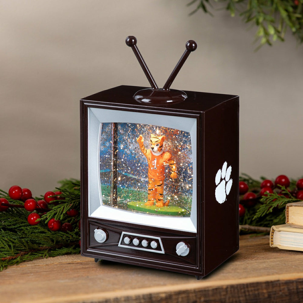 Clemson University Vintage TV Water Lantern