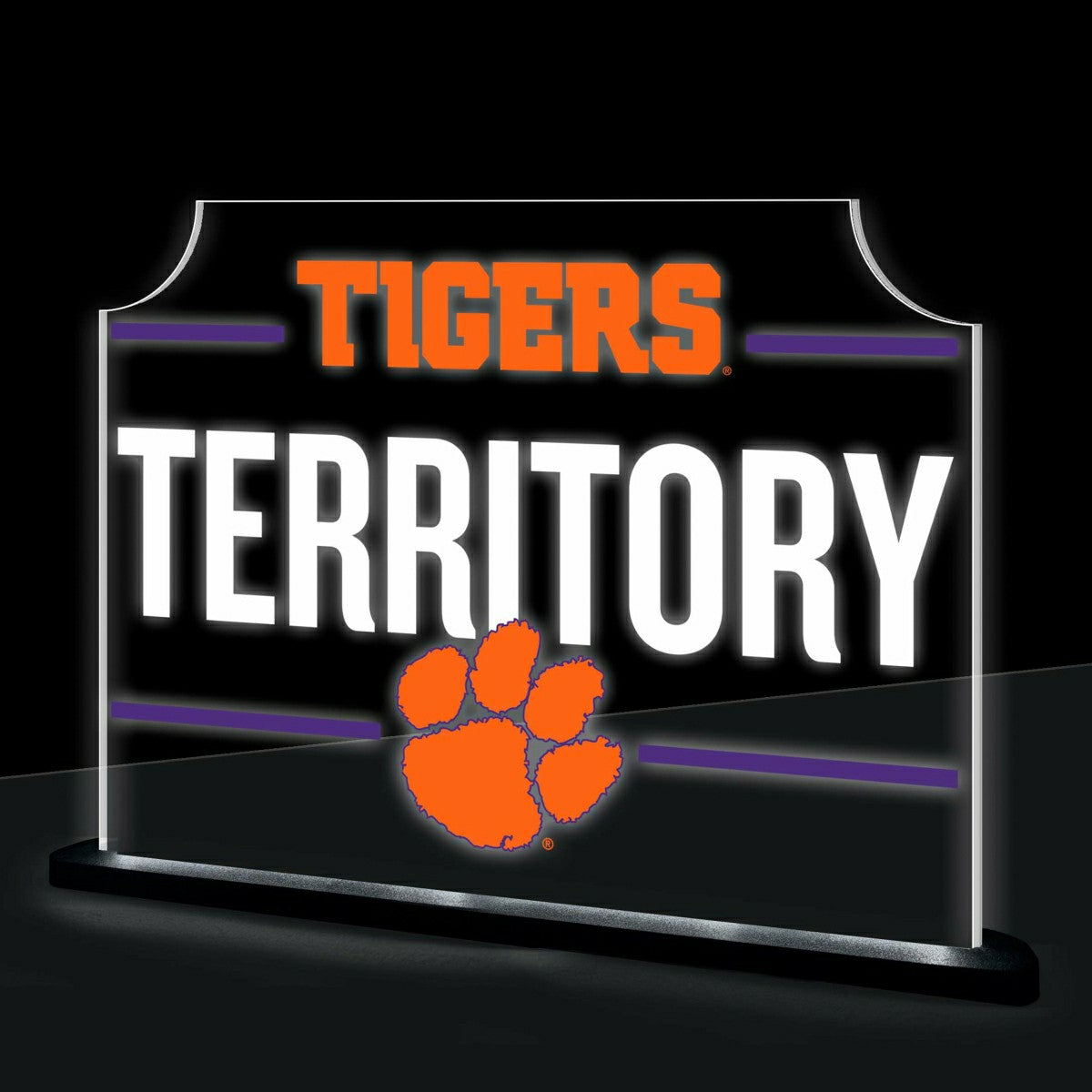 Clemson University College Rectangle Desklite LED Decor