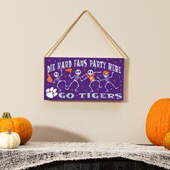 Clemson University Halloween Wood Wall Sign, 6x11
