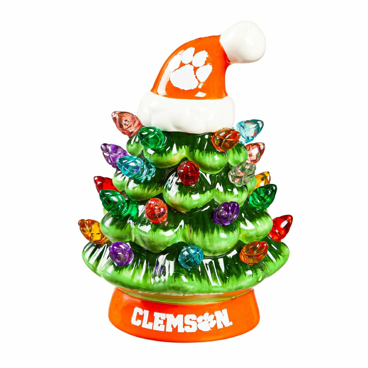 4" Mini LED Tabletop Christmas Tree, Set of 2, Clemson University