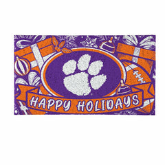Clemson University Holiday PVC Mat, 28"x16"