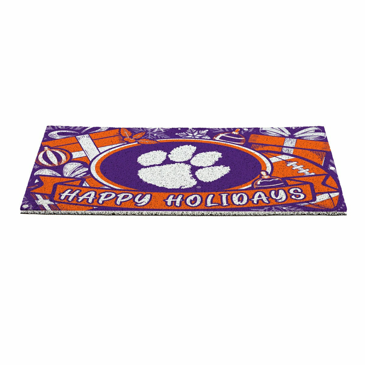 Clemson University Holiday PVC Mat, 28"x16"