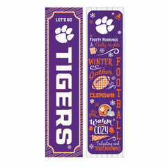46" Double Sided Leaner, Clemson University, Winter Seasonal