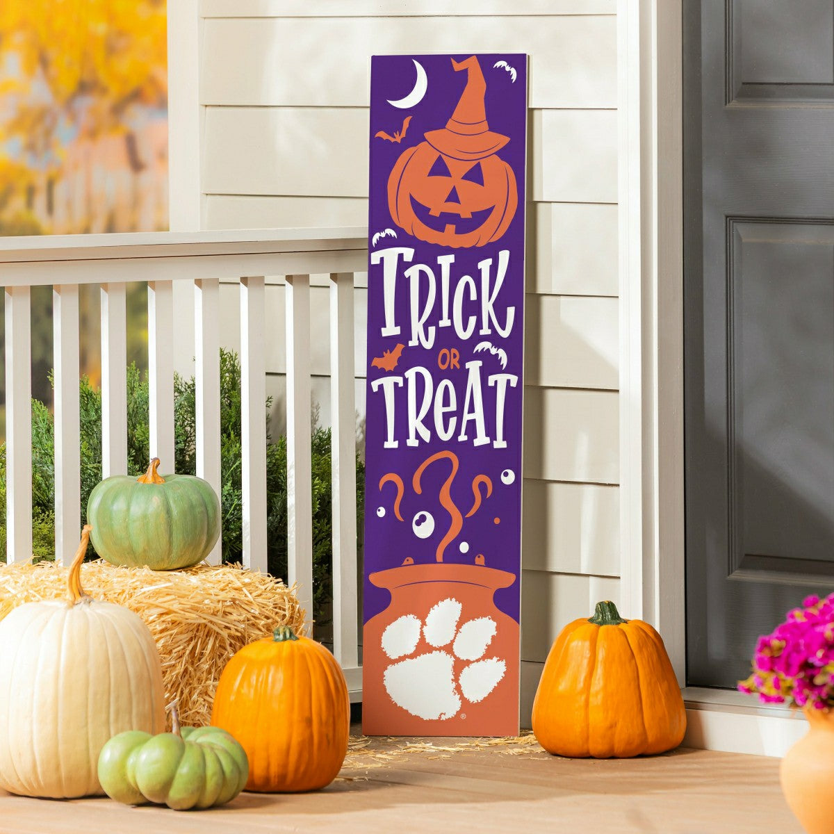 47" Double Sided Leaner, Clemson University, Halloween