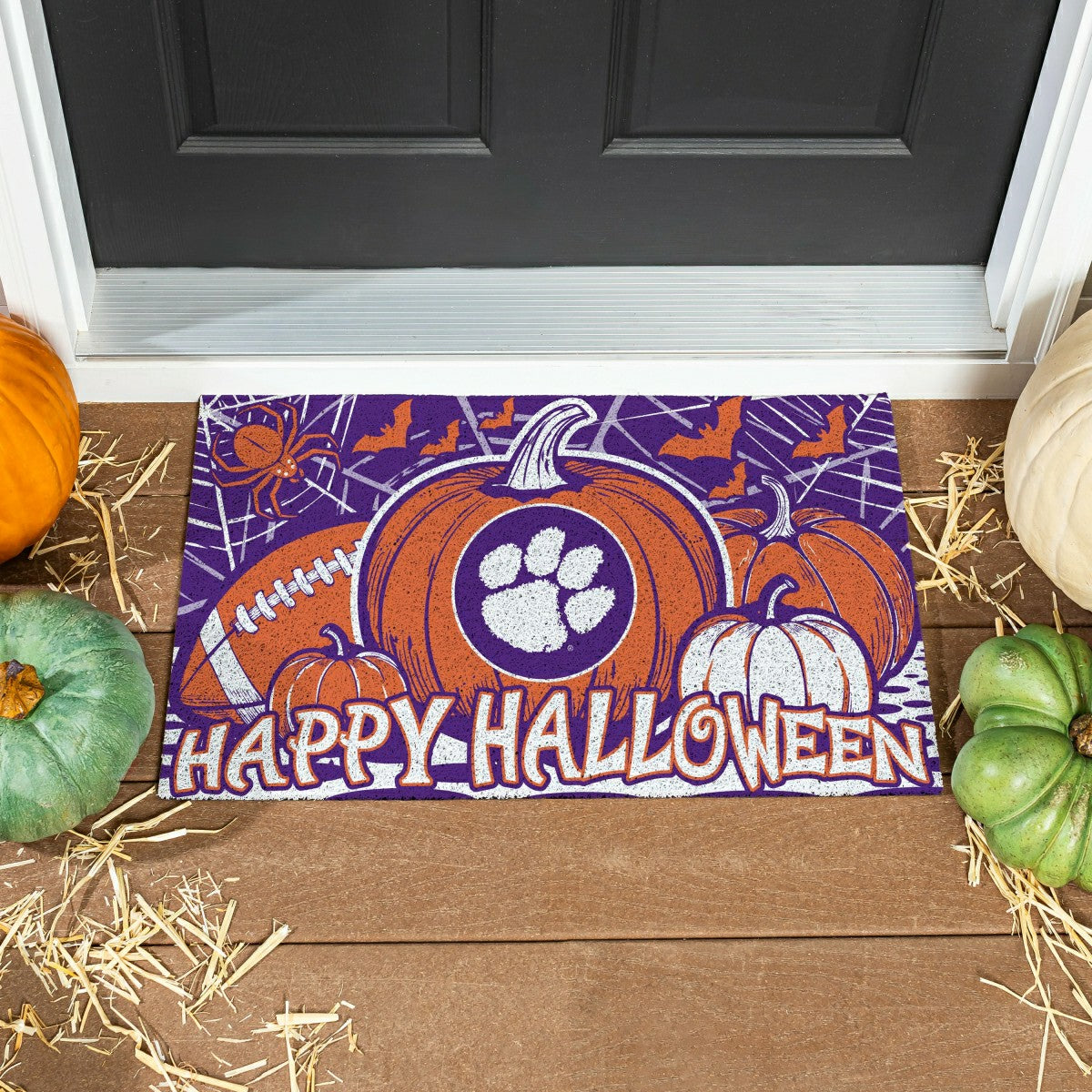 Clemson University Halloween PVC Mat, 28"x16"