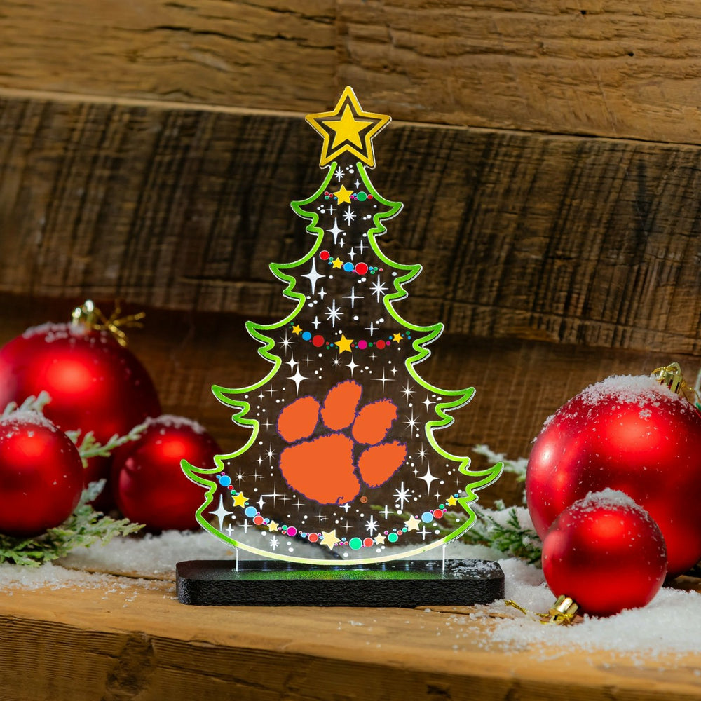 Clemson University College Holiday Tree Desklite LED Decor