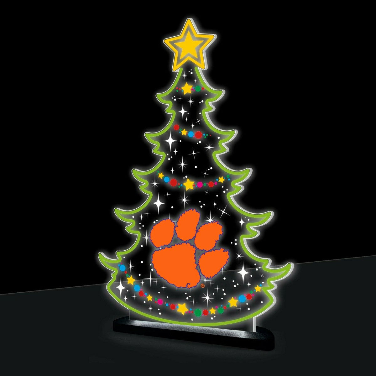 Clemson University College Holiday Tree Desklite LED Decor
