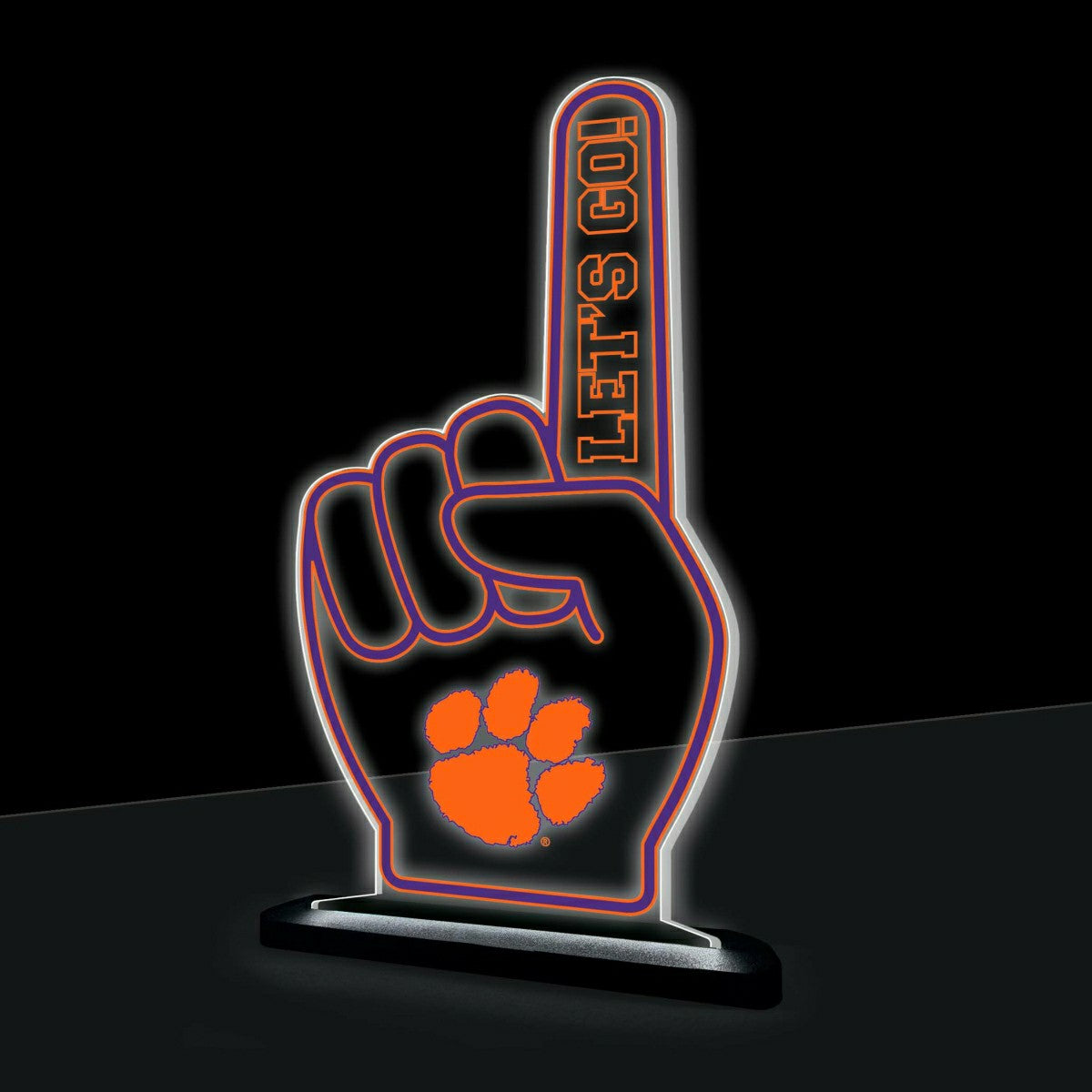 Clemson University College Foam Finger Desklite LED Decor