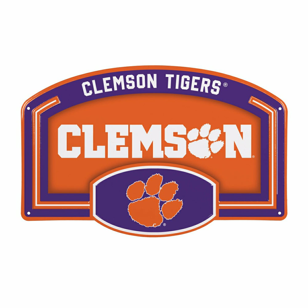 Clemson University USA Embossed Steel Wall Sign, 11" x 17"