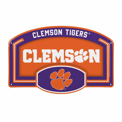 Clemson University USA Embossed Steel Wall Sign, 11" x 17"