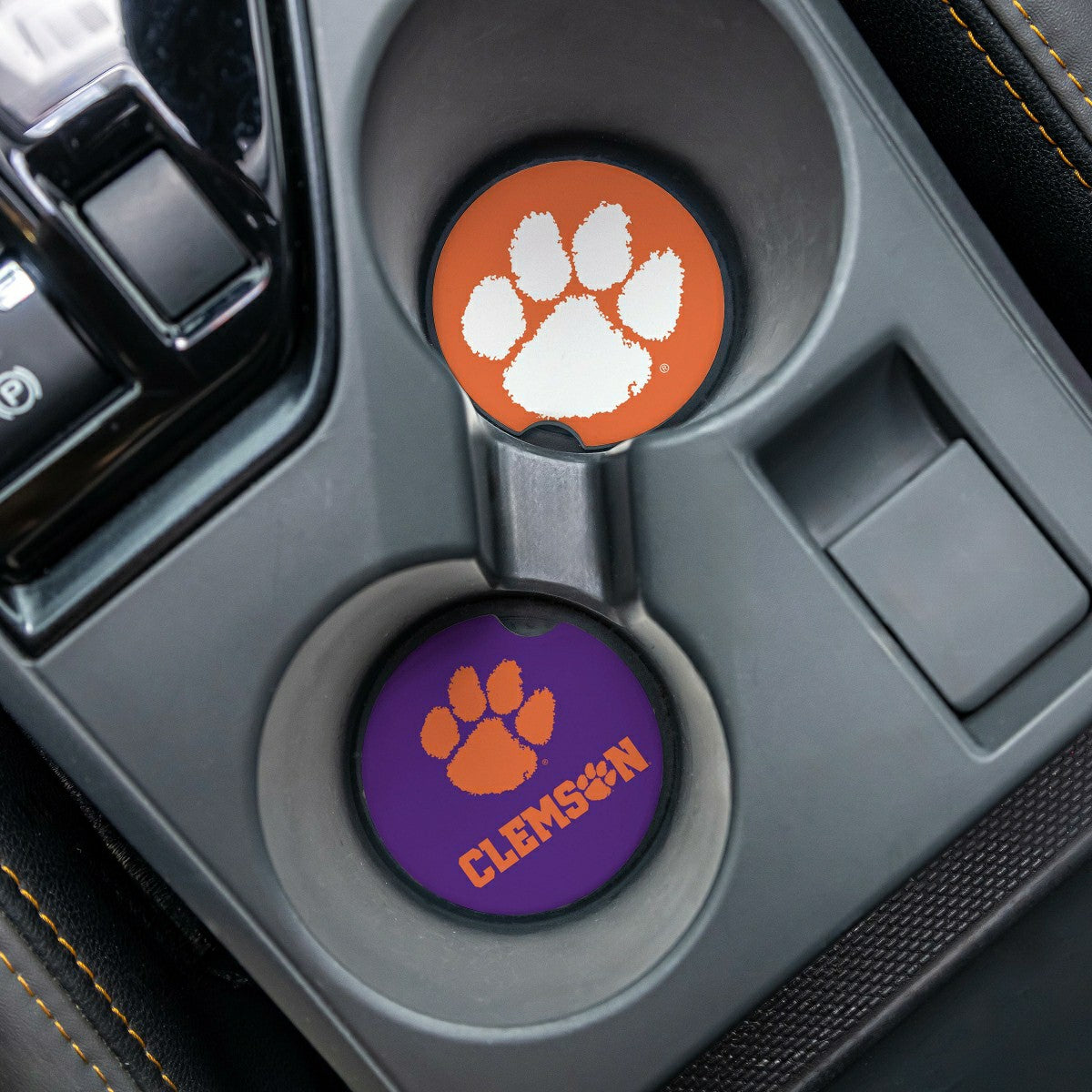 Clemson University Car Coaster Set, 2pc