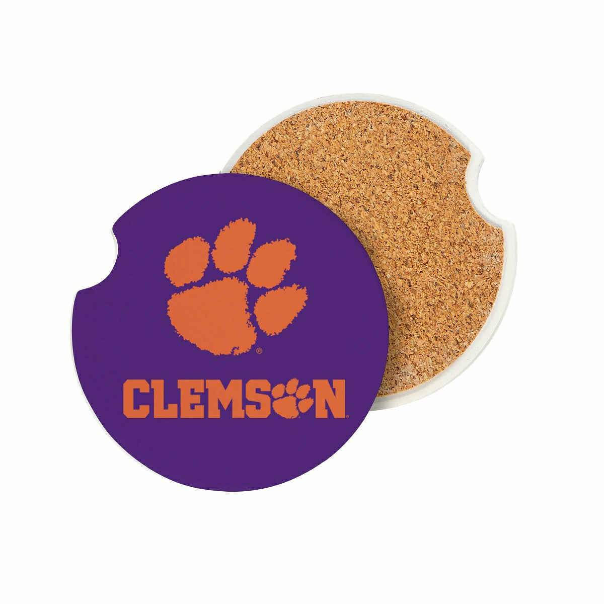 Clemson University Car Coaster Set, 2pc