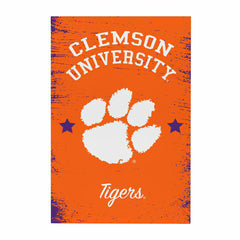 Clemson University Wood Wall Sign, 16x24