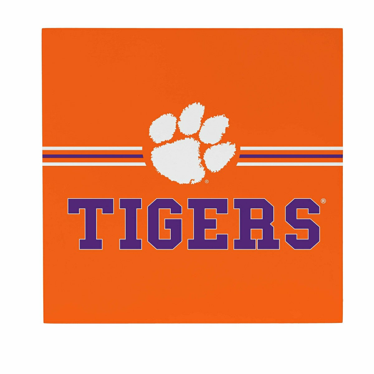 Clemson University Wood Wall Sign, 12x12