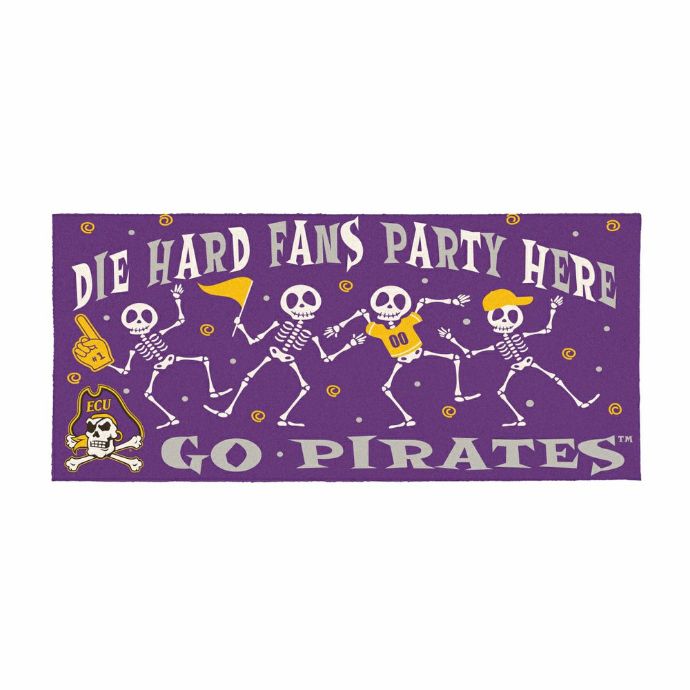 East Carolina University Flocked Coir Halloween Sassafras Switch Mat,