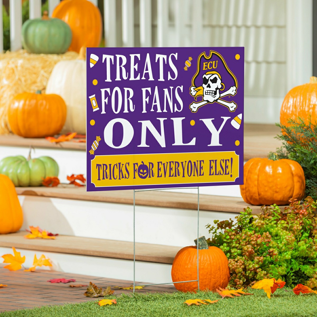 East Carolina University Yard Sign, Halloween Treats for Fans