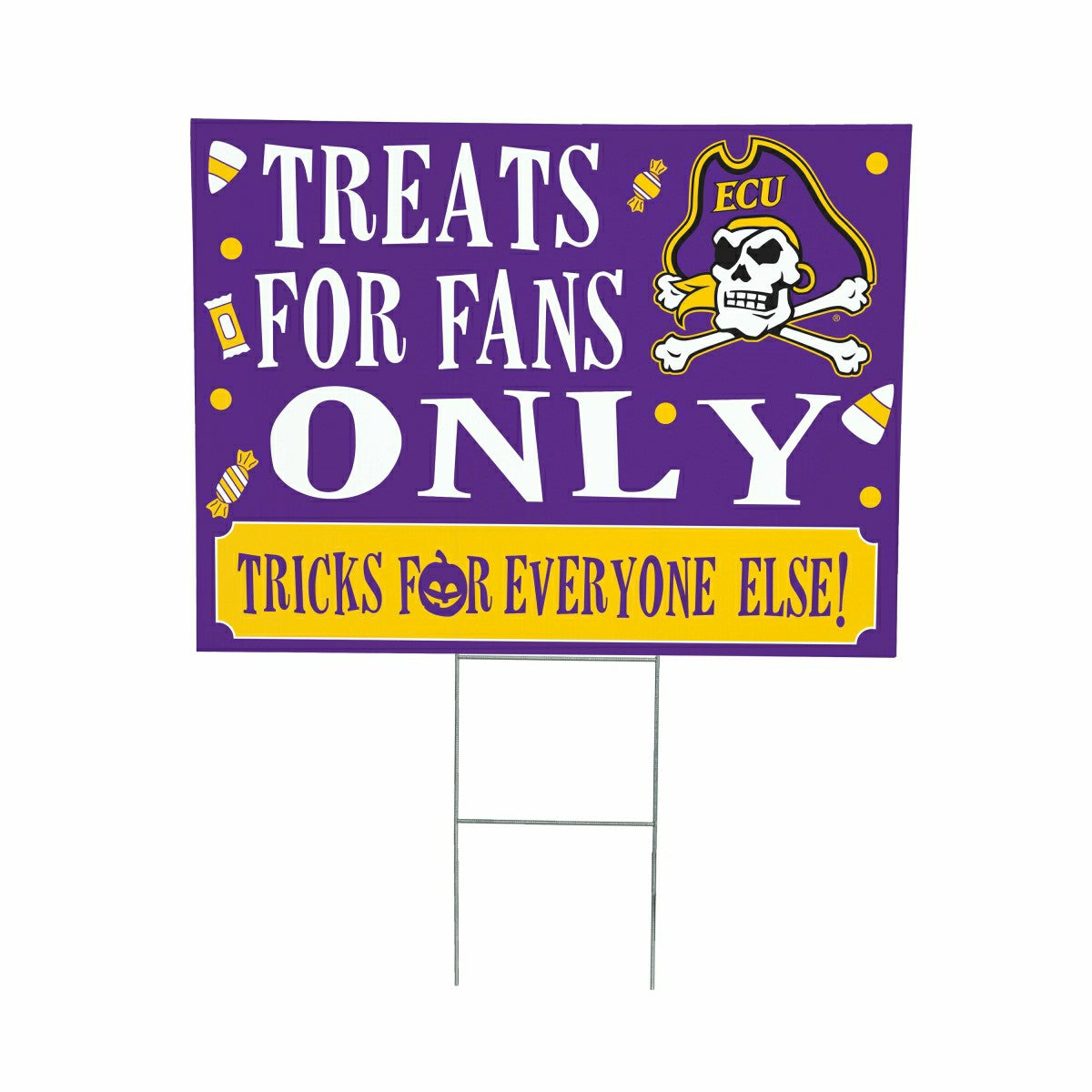 East Carolina University Yard Sign, Halloween Treats for Fans