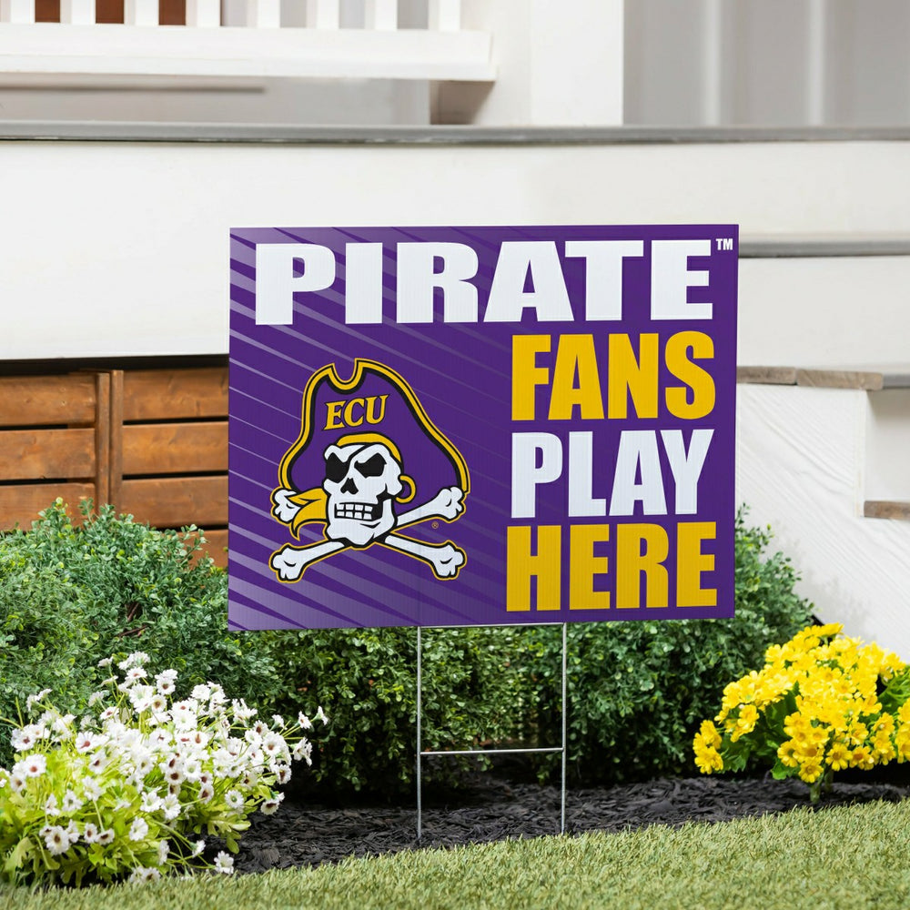 East Carolina University Coroplast Yard Sign "Fans Play Here"