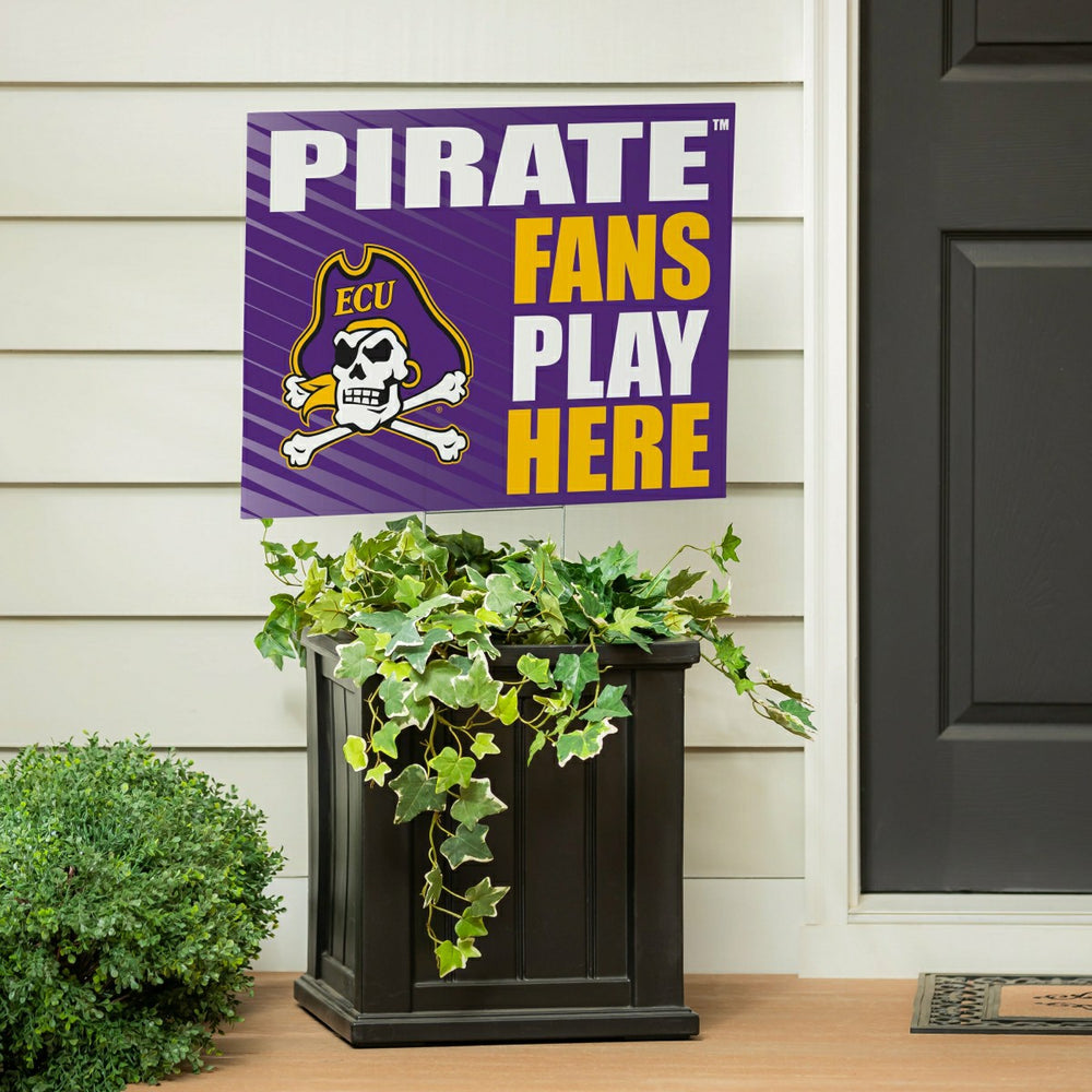 East Carolina University Coroplast Yard Sign "Fans Play Here"