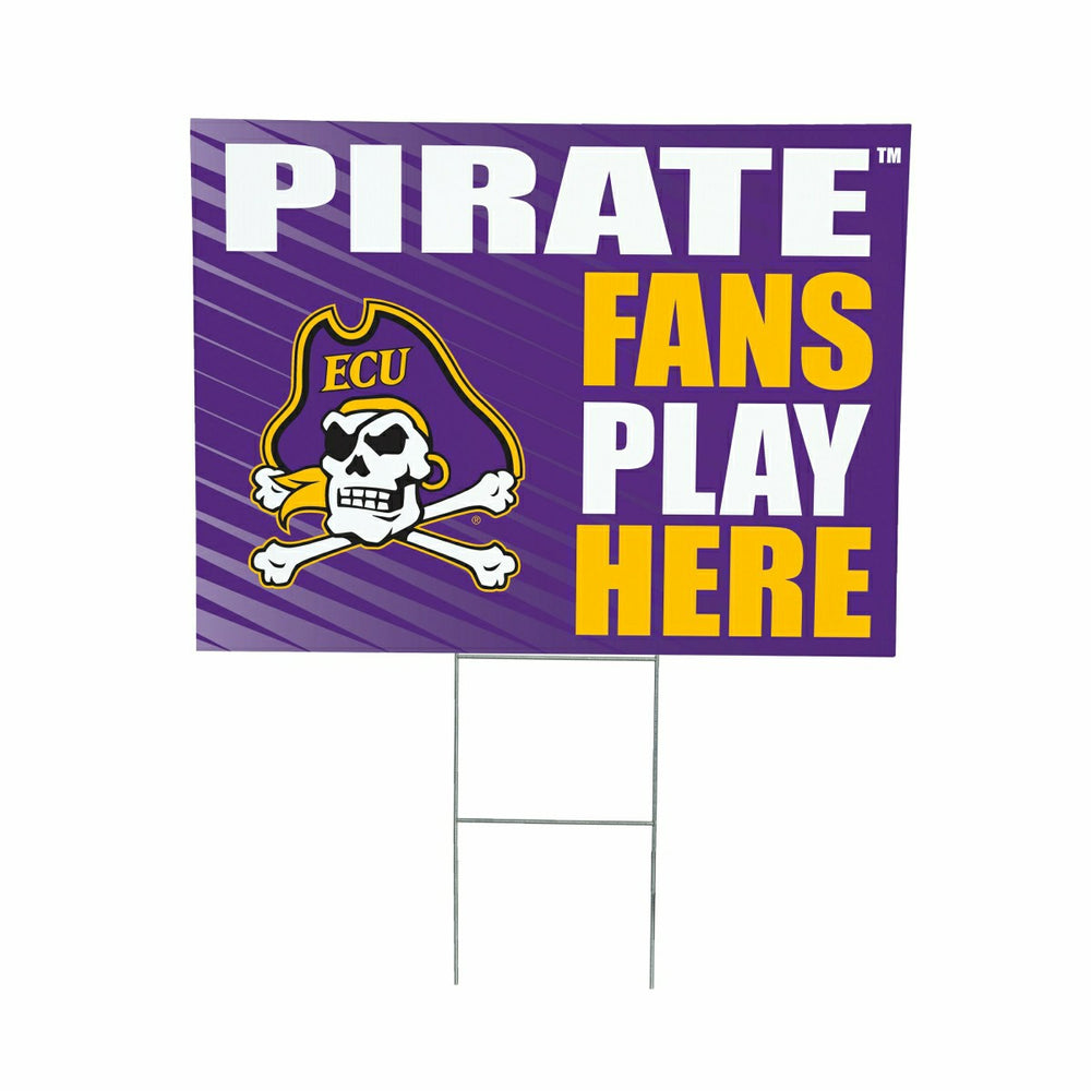 East Carolina University Coroplast Yard Sign "Fans Play Here"